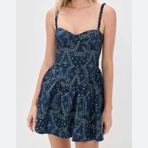 Peixoto Bandana Navy Dress